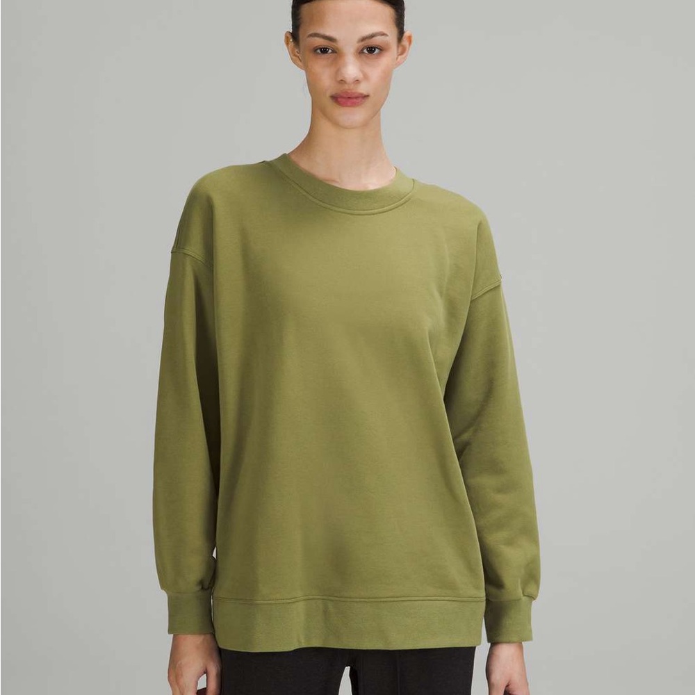 Lululemon Perfectly Oversized Crewneck in Bronze Green- Size Small